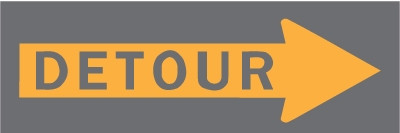 (C5) DETOUR RIGHT ARRW - 36X12 CB