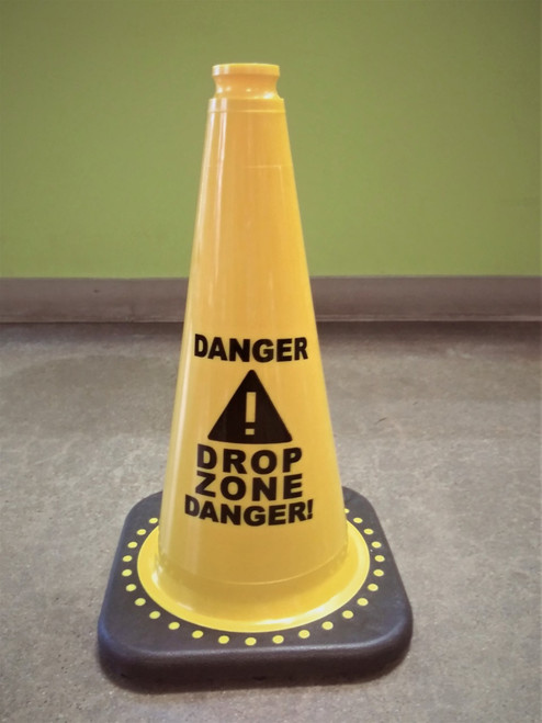 18" CONE YELLOW "DROP ZONE" 18" CONE YELLOW "DROP ZONE"