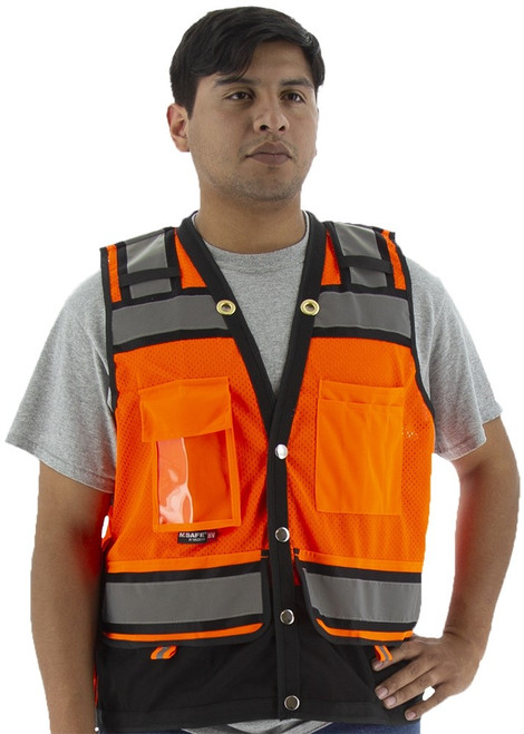75-3238  HIGH VIS SURVERYORS VEST - ORANGE