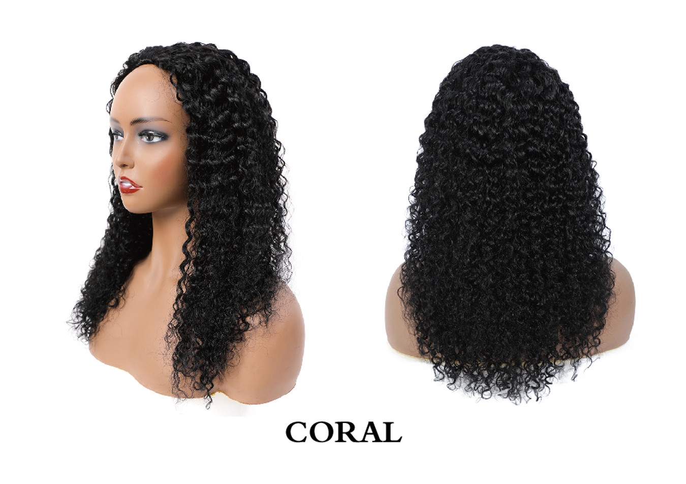 Bellatique 100% Human Hair Half Wig - CORAL