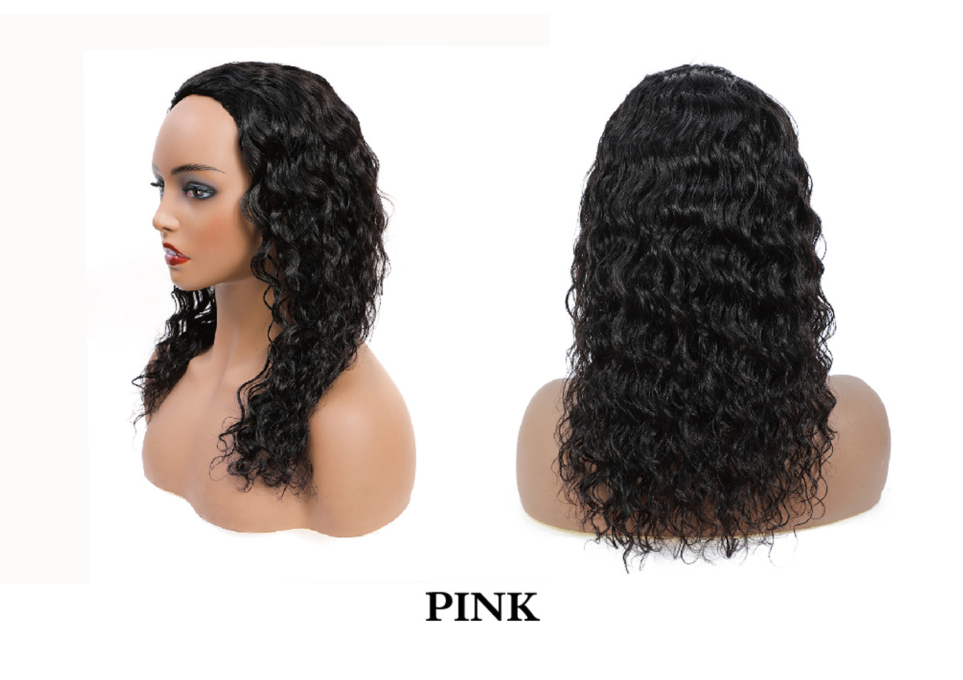 Bellatique 100% Human Hair Half Wig - PINK