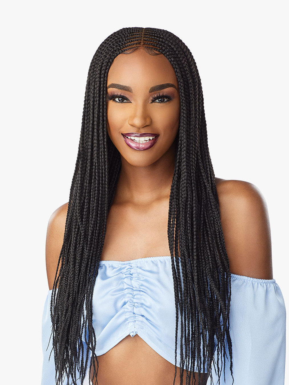 SENSATIONNEL Cloud 9 4x5 Lace Parting 100% Hand-Braided HD Swiss Lace Wig - CENTER PART FEED IN 28"