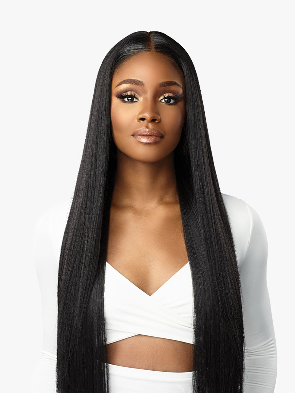 SENSATIONNEL Butta Lace Human Hair Blended Pre-Plucked HD Lace Front Wig - BUTTA Straight 32"