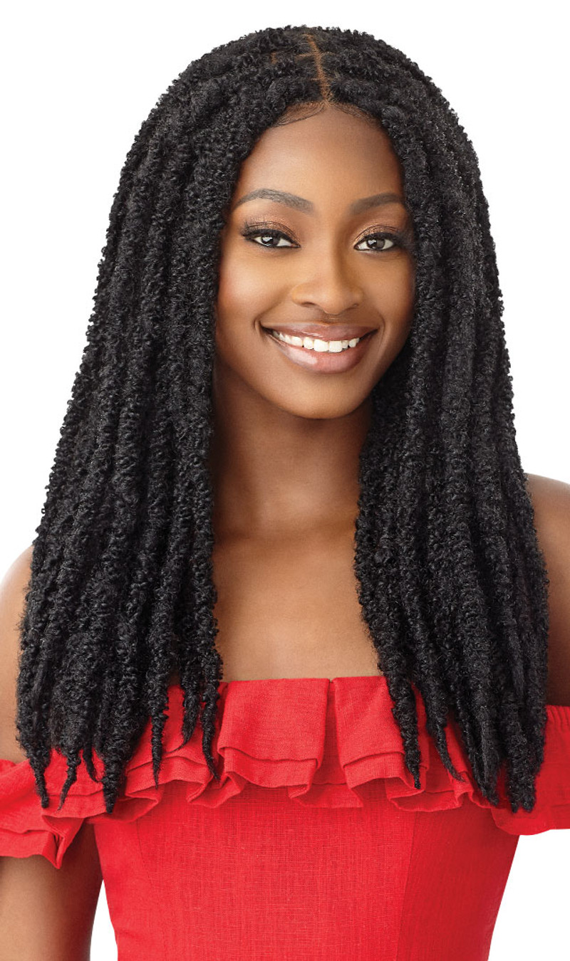 OUTRE Synthetic Twisted Up 4X4 Braid Lace Wig - BUTTERFLY LOCS 22"