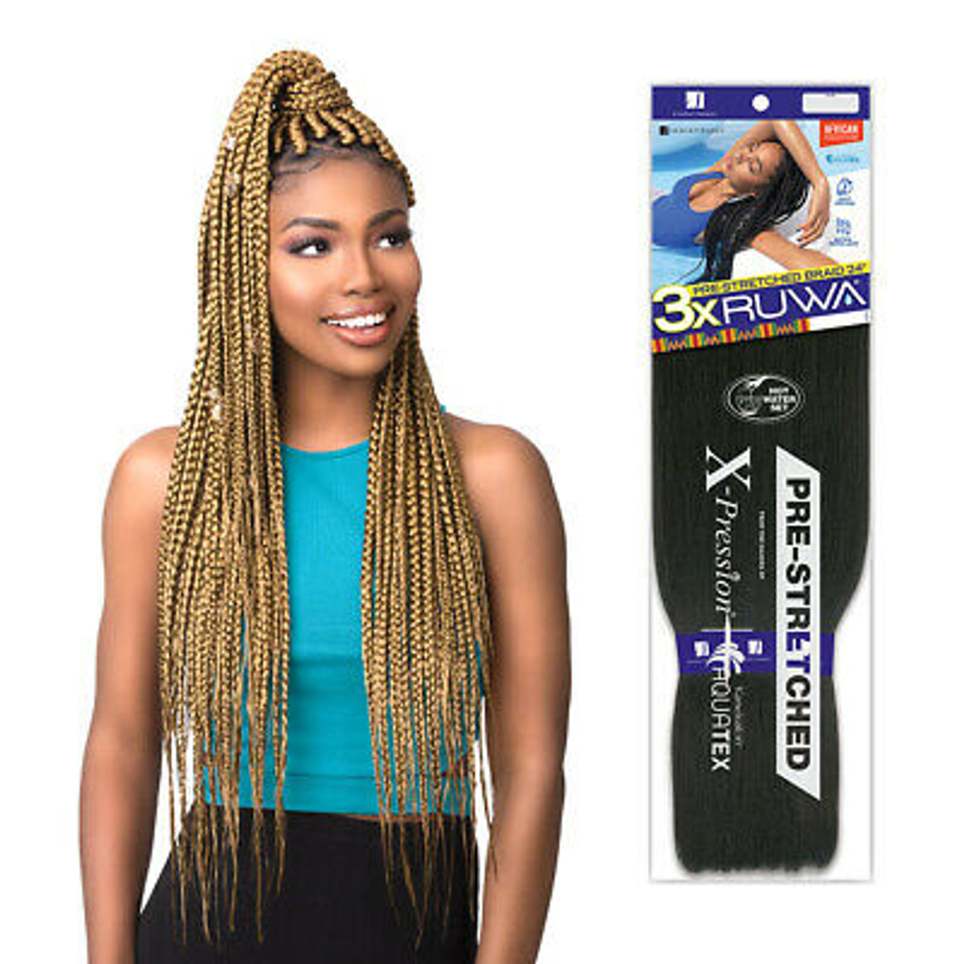 SENSATIONNEL 3X Ruwa Pre-Stretched Braiding Hair 24"