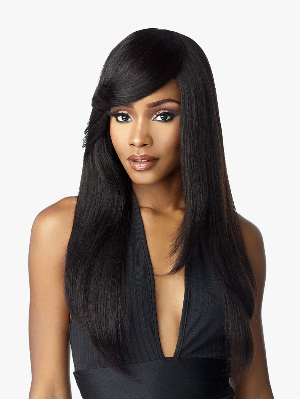 SENSATIONNEL Empire 100% Human Hair Clip-In Side Swept Bang