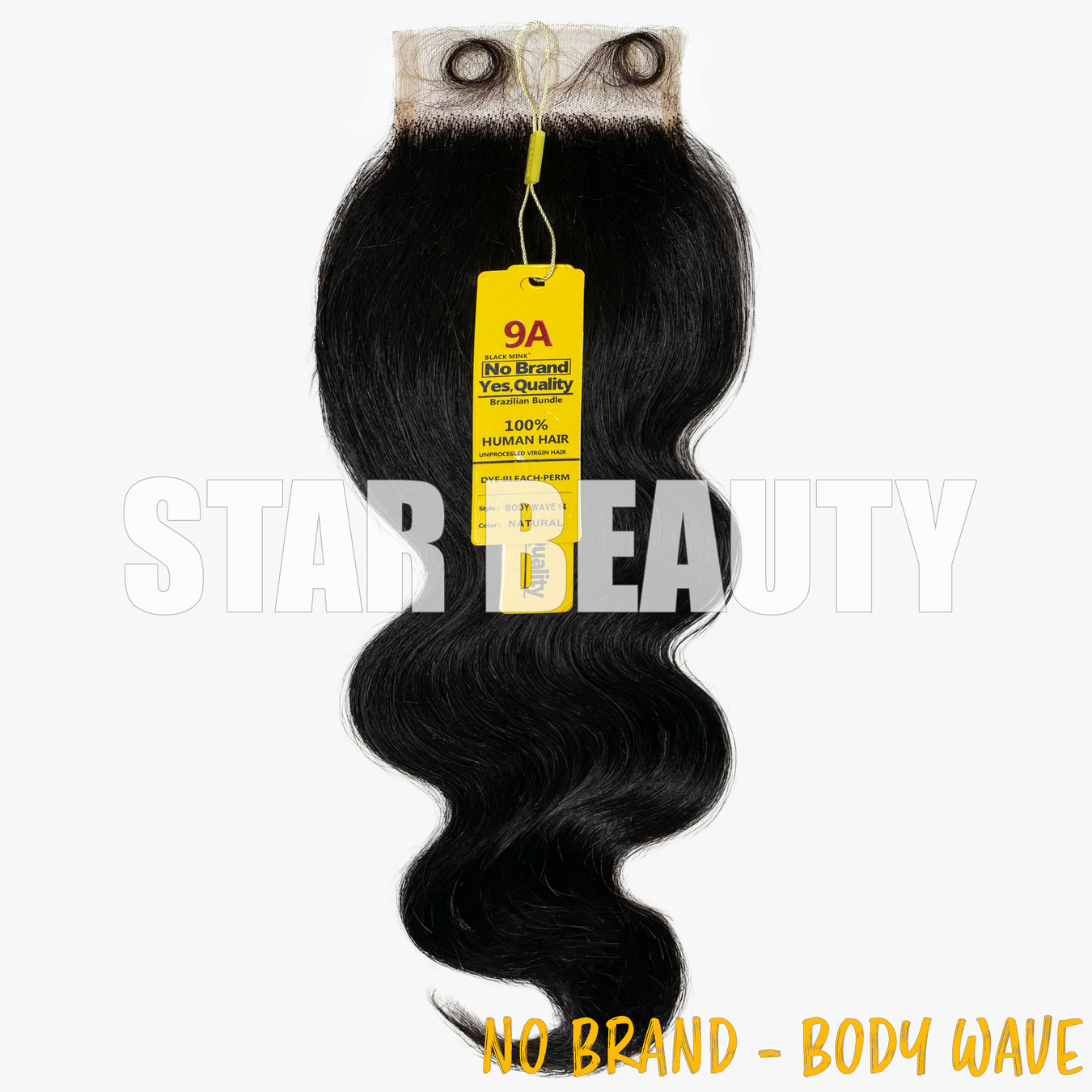 9A No Name Brand Brazilian 4x4 Lace Closure - Body Wave (12"-16")