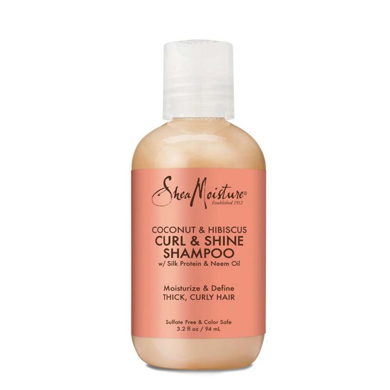 Shea Moisture Coconut & Hibiscus Curl & Shine Shampoo Travel Size (3.2 oz)