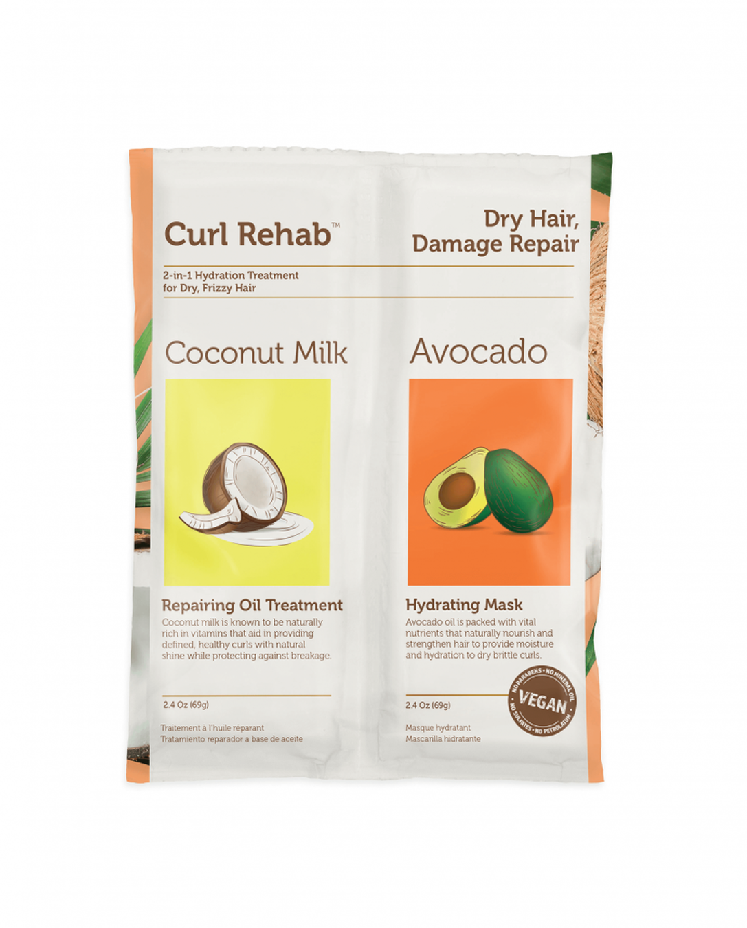 Curl Rehab Coconut Milk & Avocado Treatment (2.4 oz)