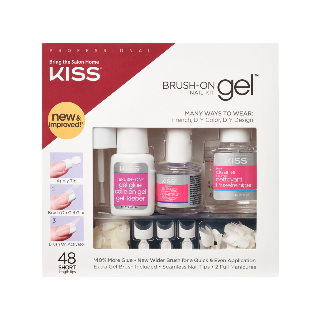 KISS Professional Brush on Gel Nail Kit