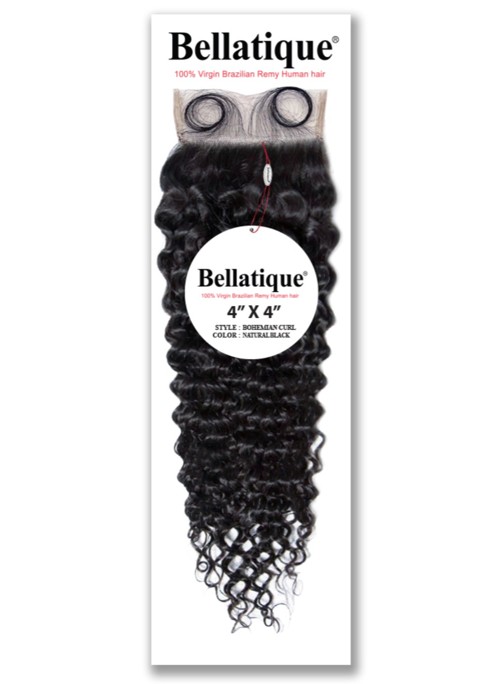 15A BELLATIQUE 100% Virgin Hair 4x4 Closure - Bohemian Curl (12"- 20")