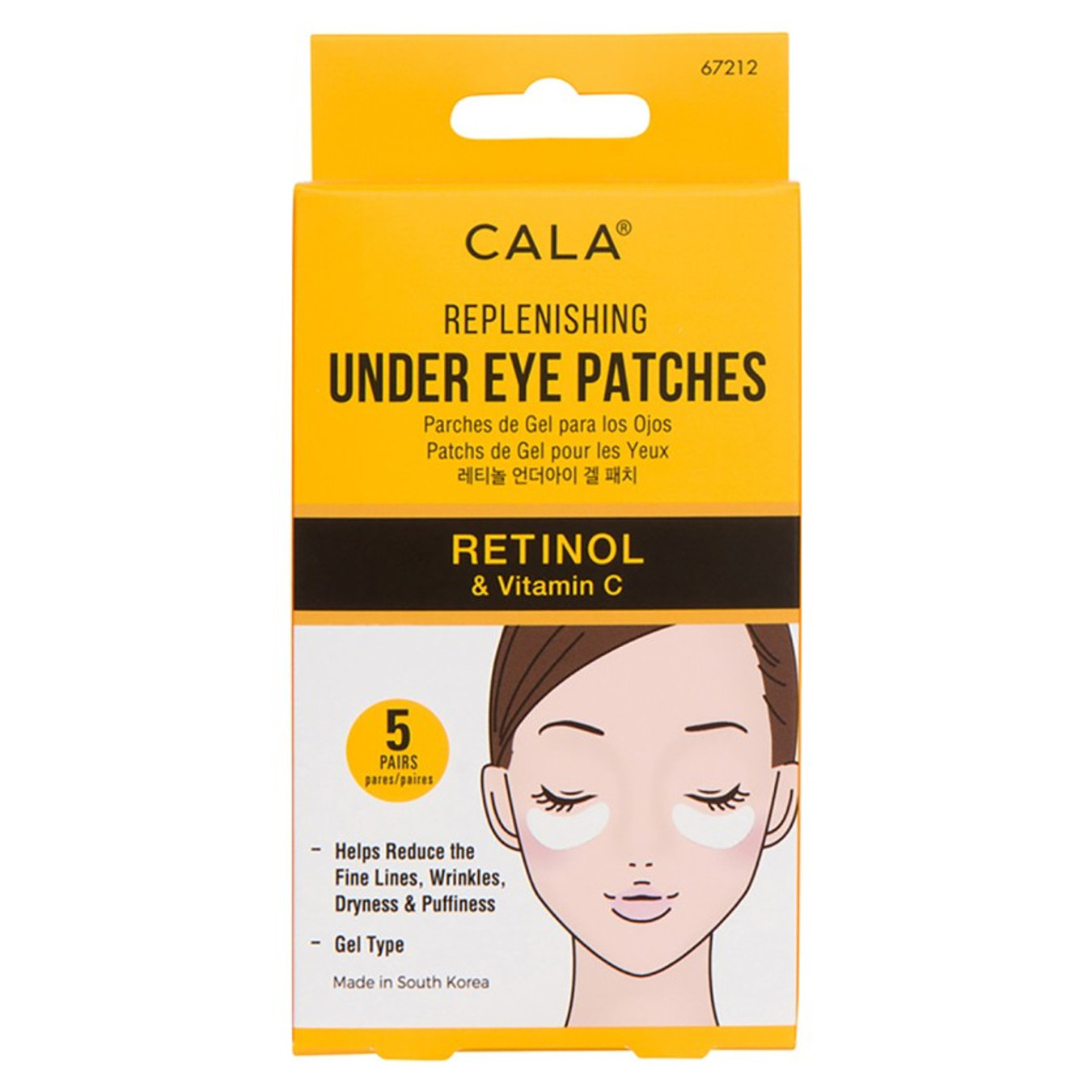 CALA Under Eye Patches: Retinol & Vitamin C (5 Pcs)