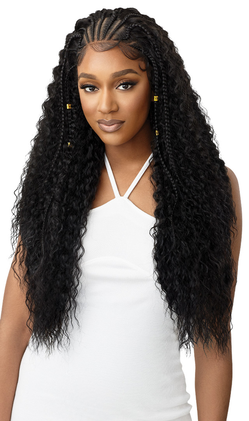 OUTRE Synthetic Lace Front Wig - STITCH BRAID RIPPLE WAVE 30"