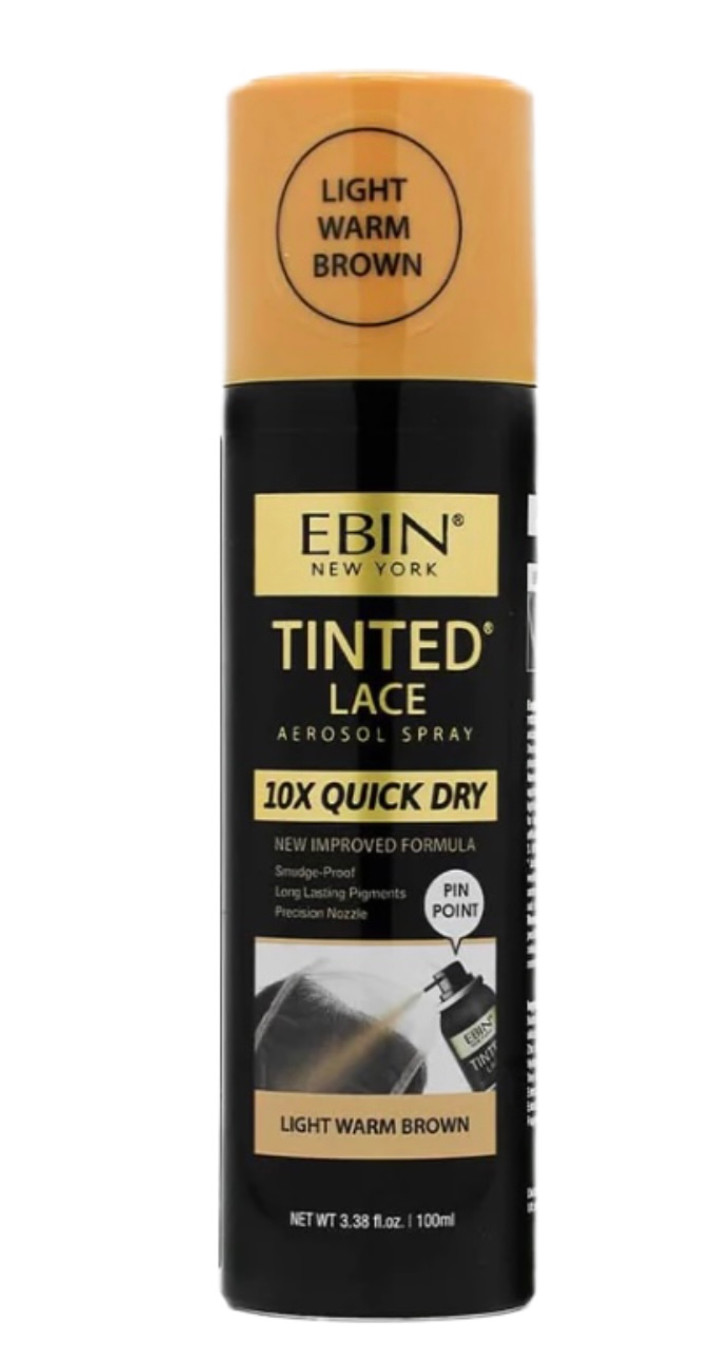  EBIN NEW YORK Tinted Lace Spray 10X Quick Dry 3.38oz/ 100ml -  Medium Dark Brown