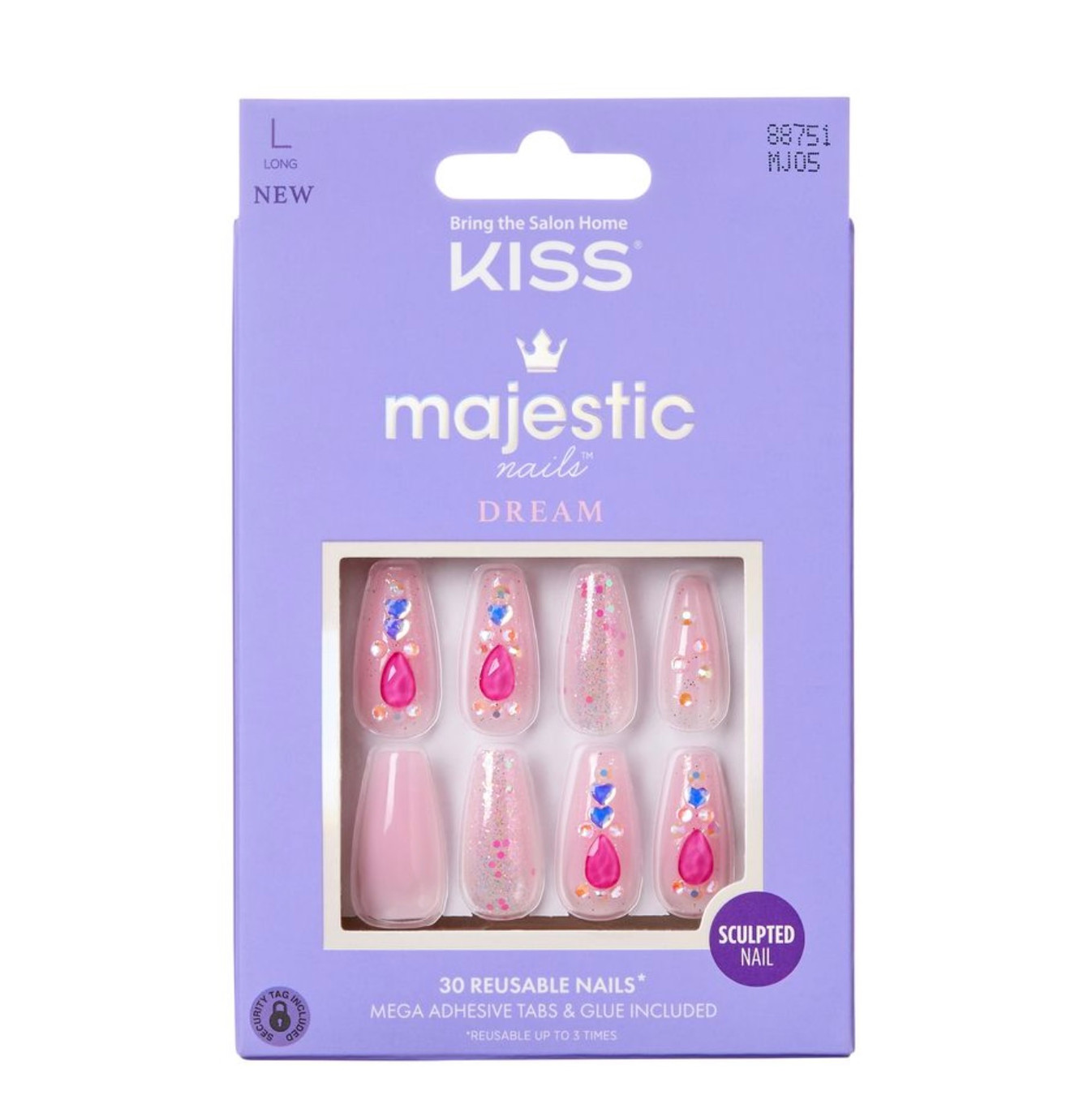 KISS USA Fantasy Ready-to-Wear Gel Nails, Medium - Walmart.com