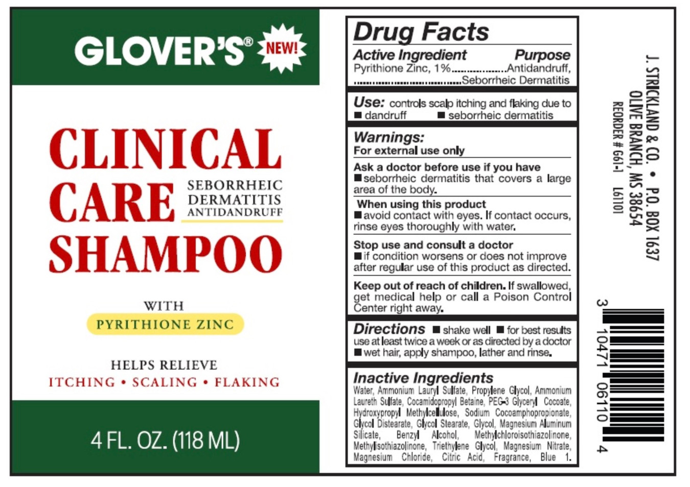 Glover's Clinical Care Shampoo (4oz)