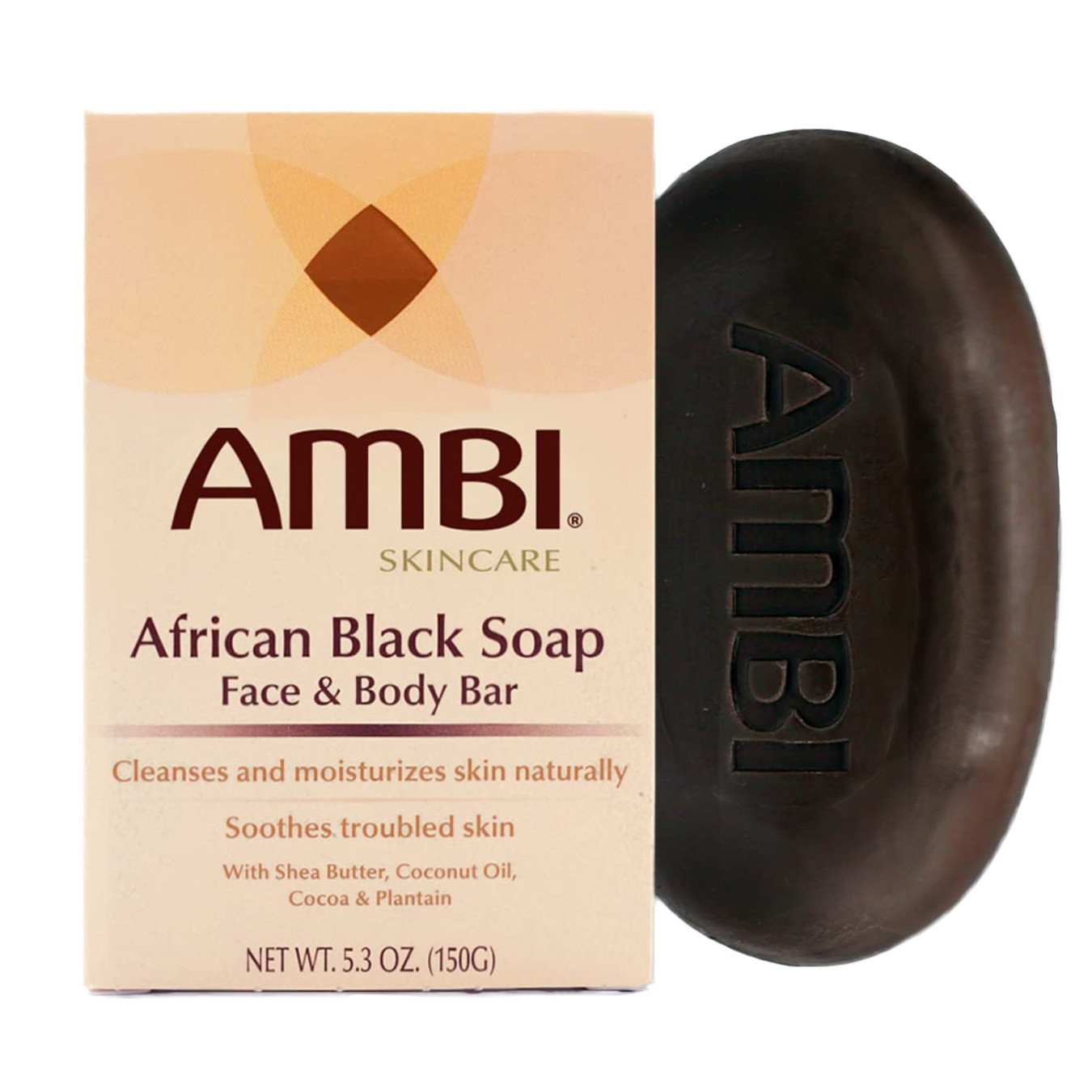 Ambi African Black Soap Face & Body Bar (5.3 oz)