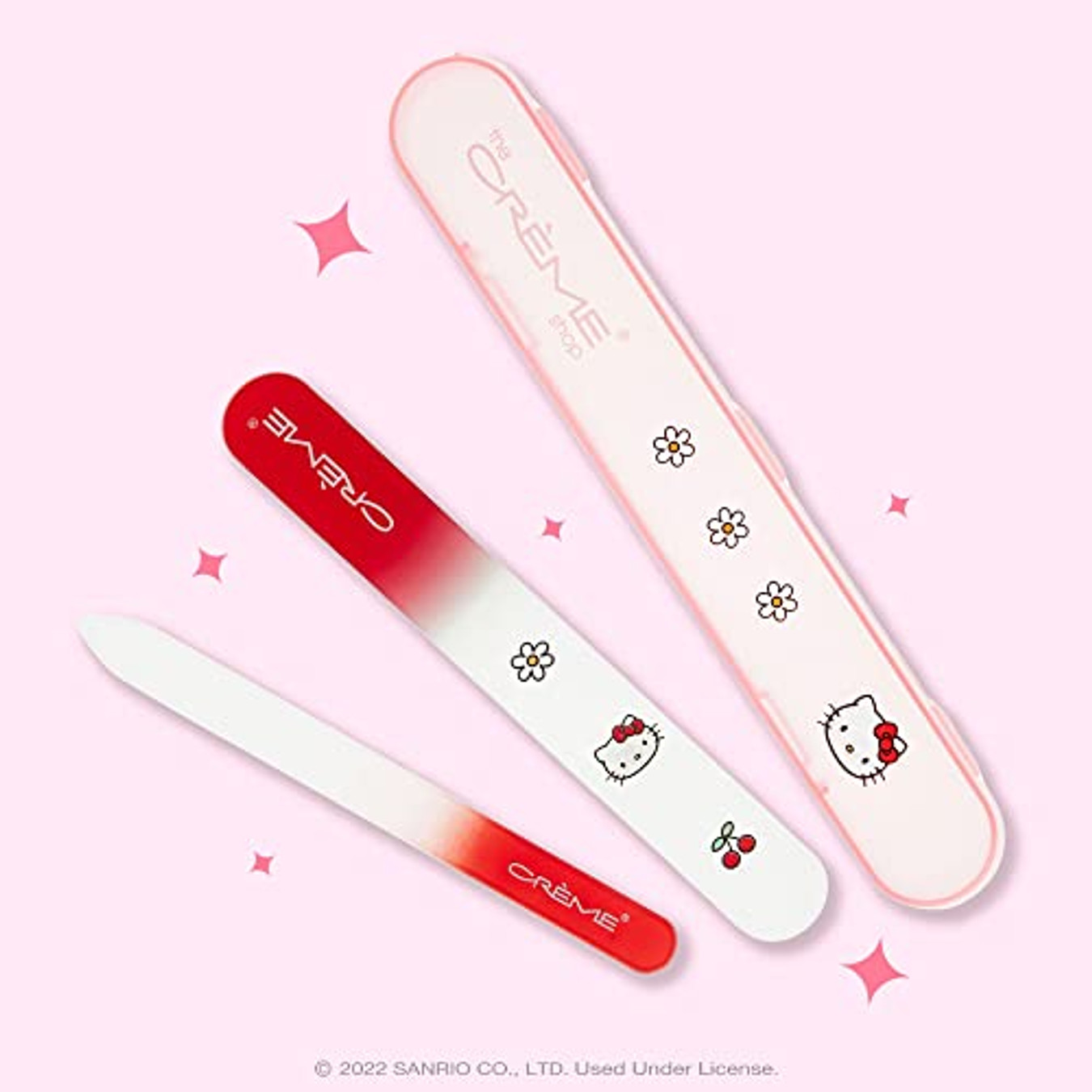 THE CREME SHOP x Hello Kitty Premium Glass Nail File Set (Red)