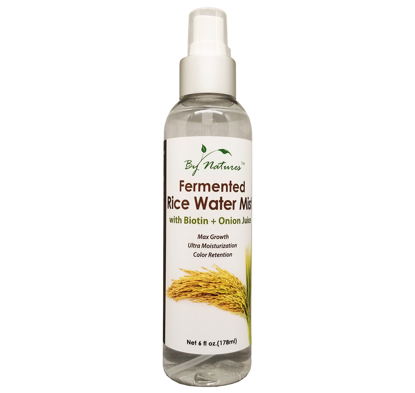 By Natures Fermented Rice Water Mist with Biotin & Onion Juice (6 oz)