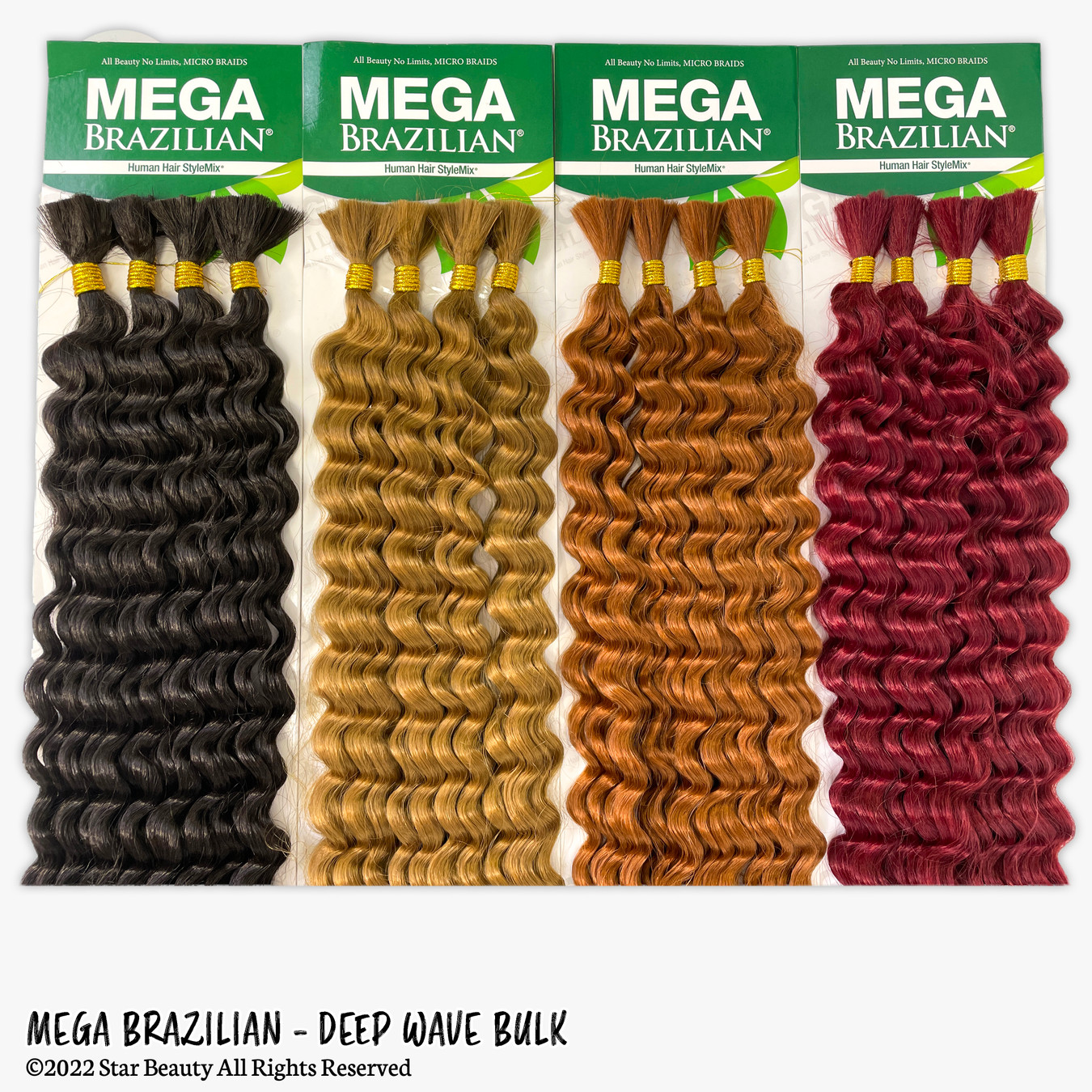 MANE CONCEPT Mega Brazilian Human Hair Blend Braids - DEEP WAVE BULK 18"