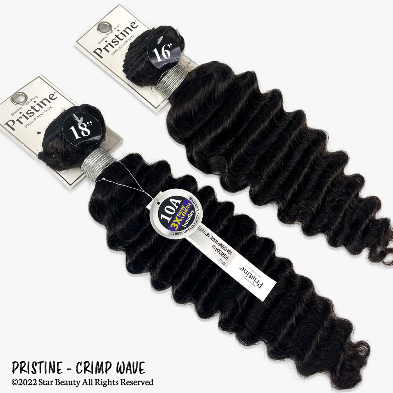 MANE CONCEPT Pristine 100% Human Hair - 10A Crimp Wave