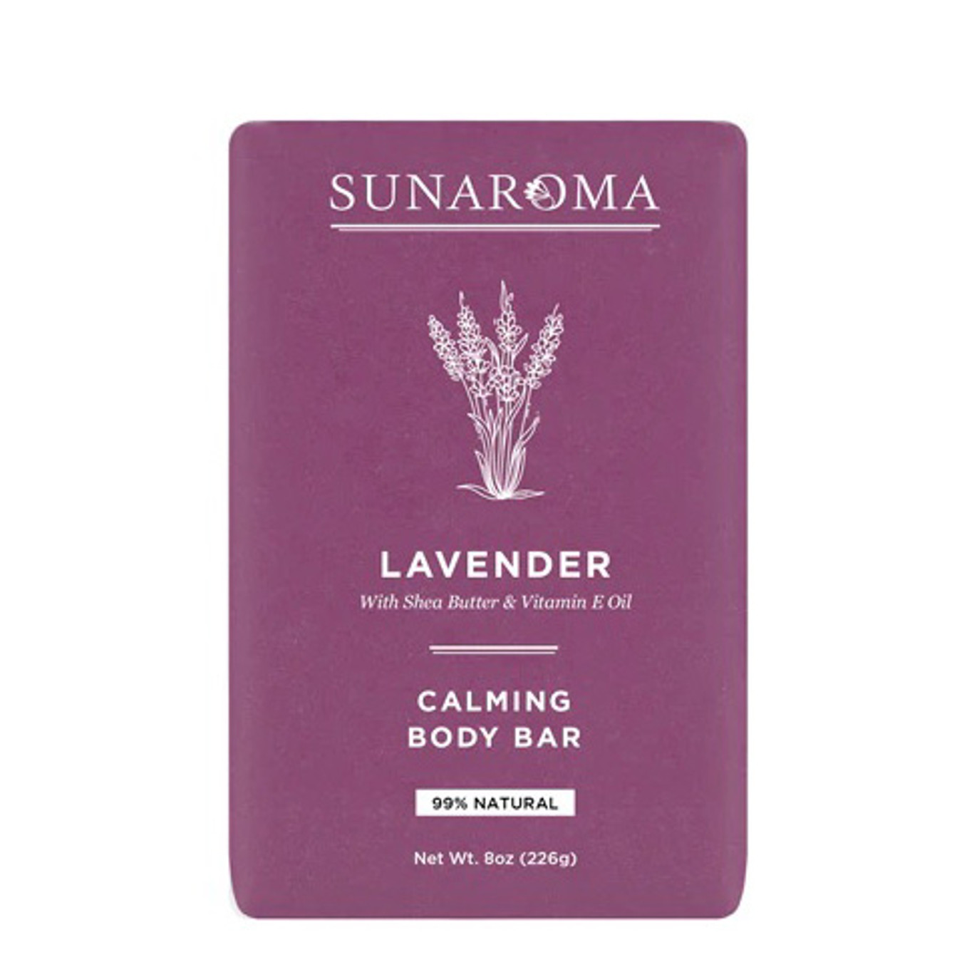 SUNAROMA Lavender Calming Body Bar (8 oz)