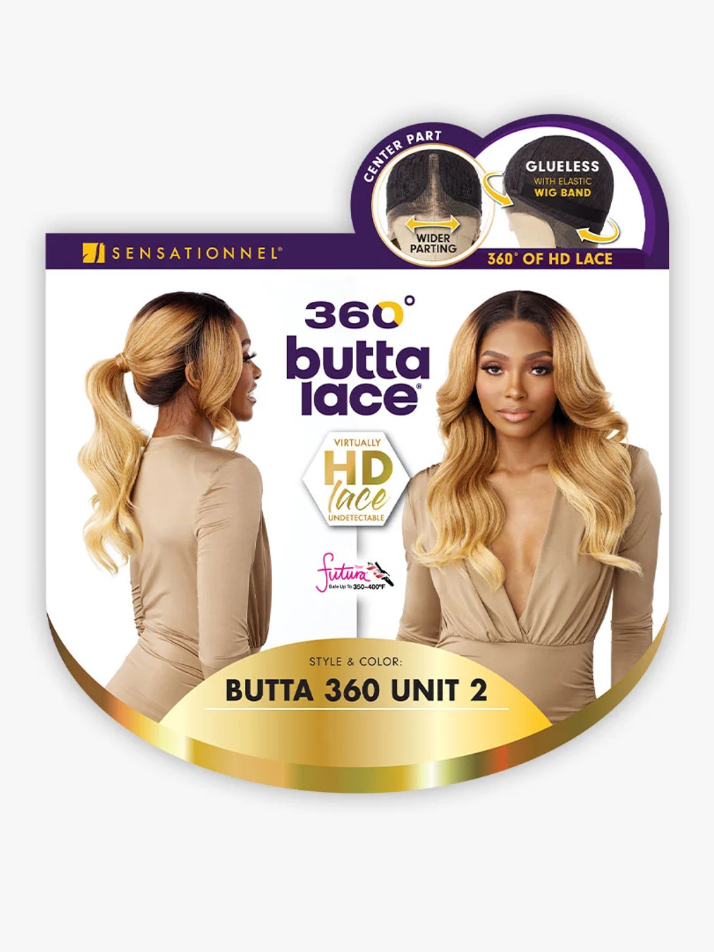 SENSATIONNEL Synthetic Butta Glueless Lace HD Lace Front Wig - BUTTA 360 UNIT 2