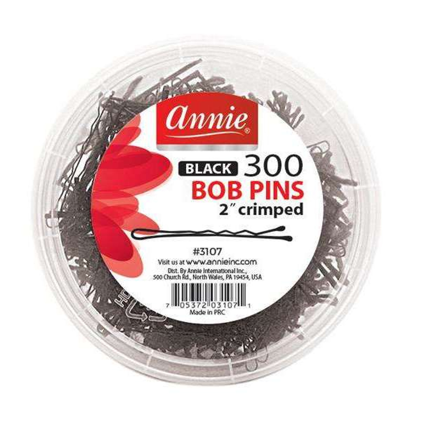 Annie Bob Pins 2" 300ct (Black)
