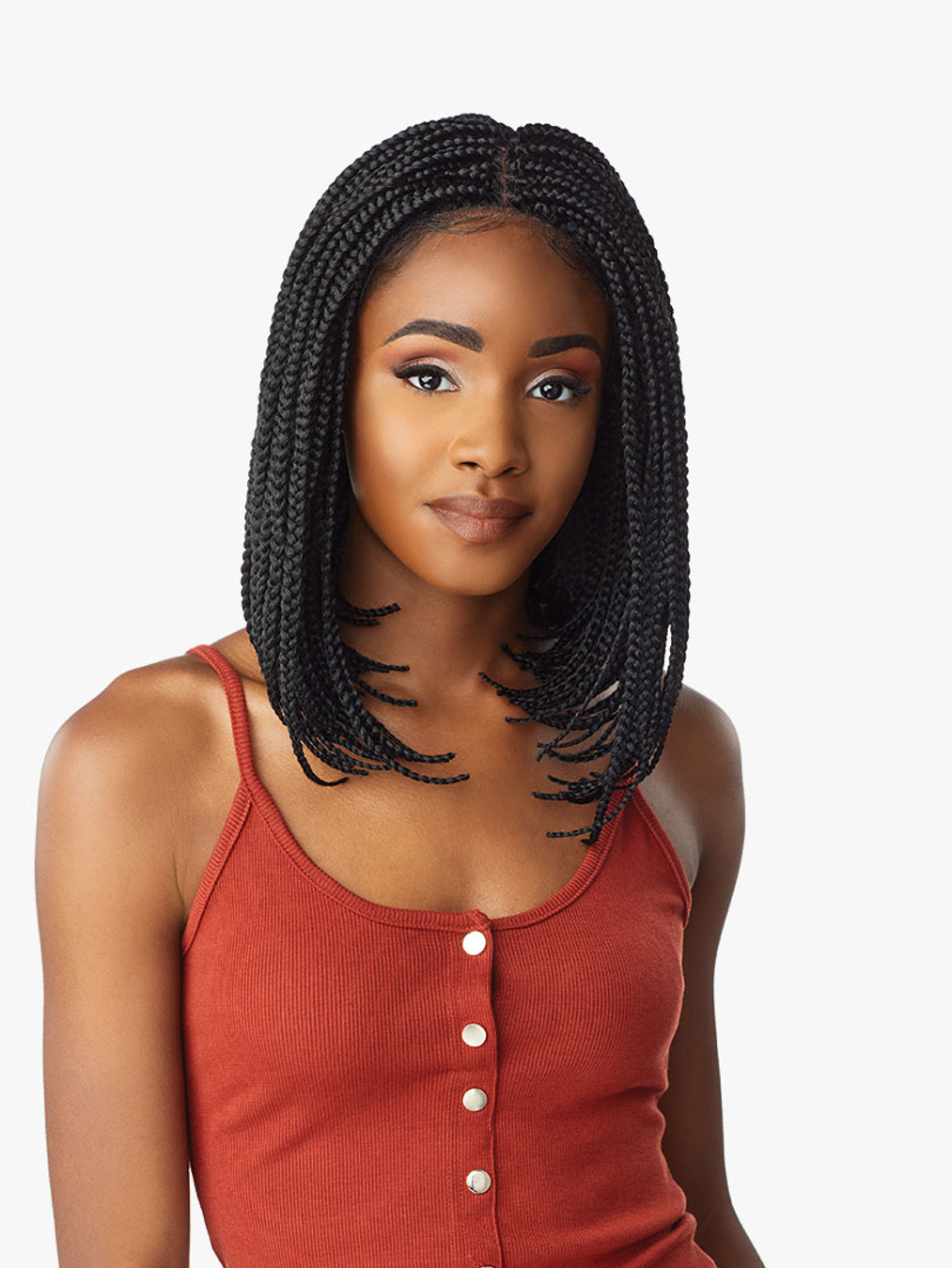 SENSATIONNEL Cloud 9 4X4 PART SWISS LACE Wig - BOX BRAID BOB