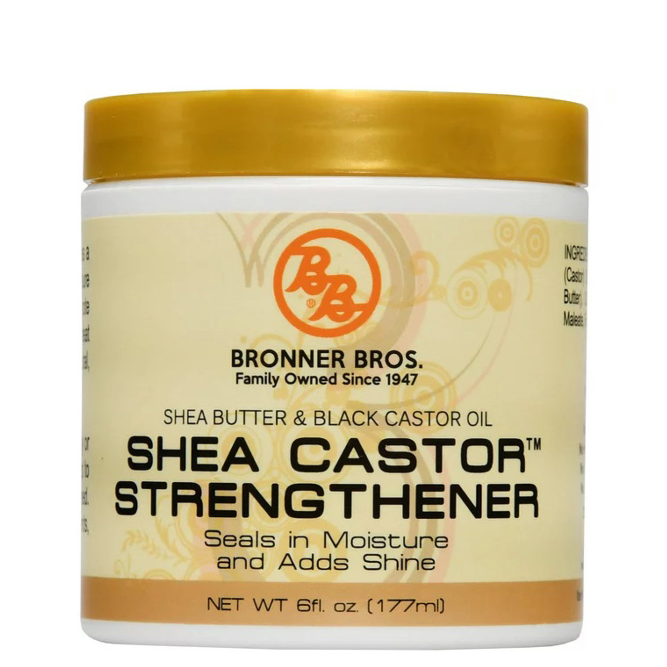 BRONNER BROS Shea Butter & Black Castor Oil Shea Castor Strengthener (6 oz)