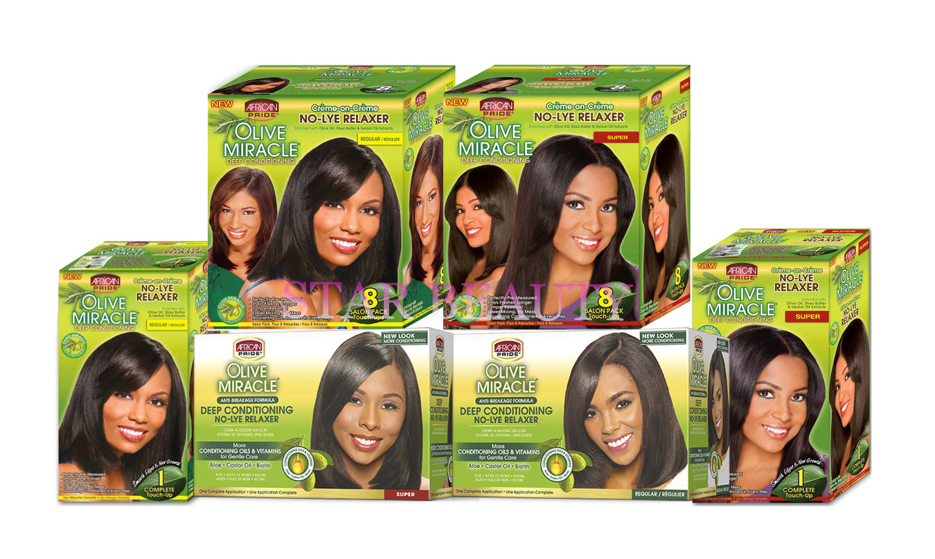 African Pride No Lye Relaxer Collection
