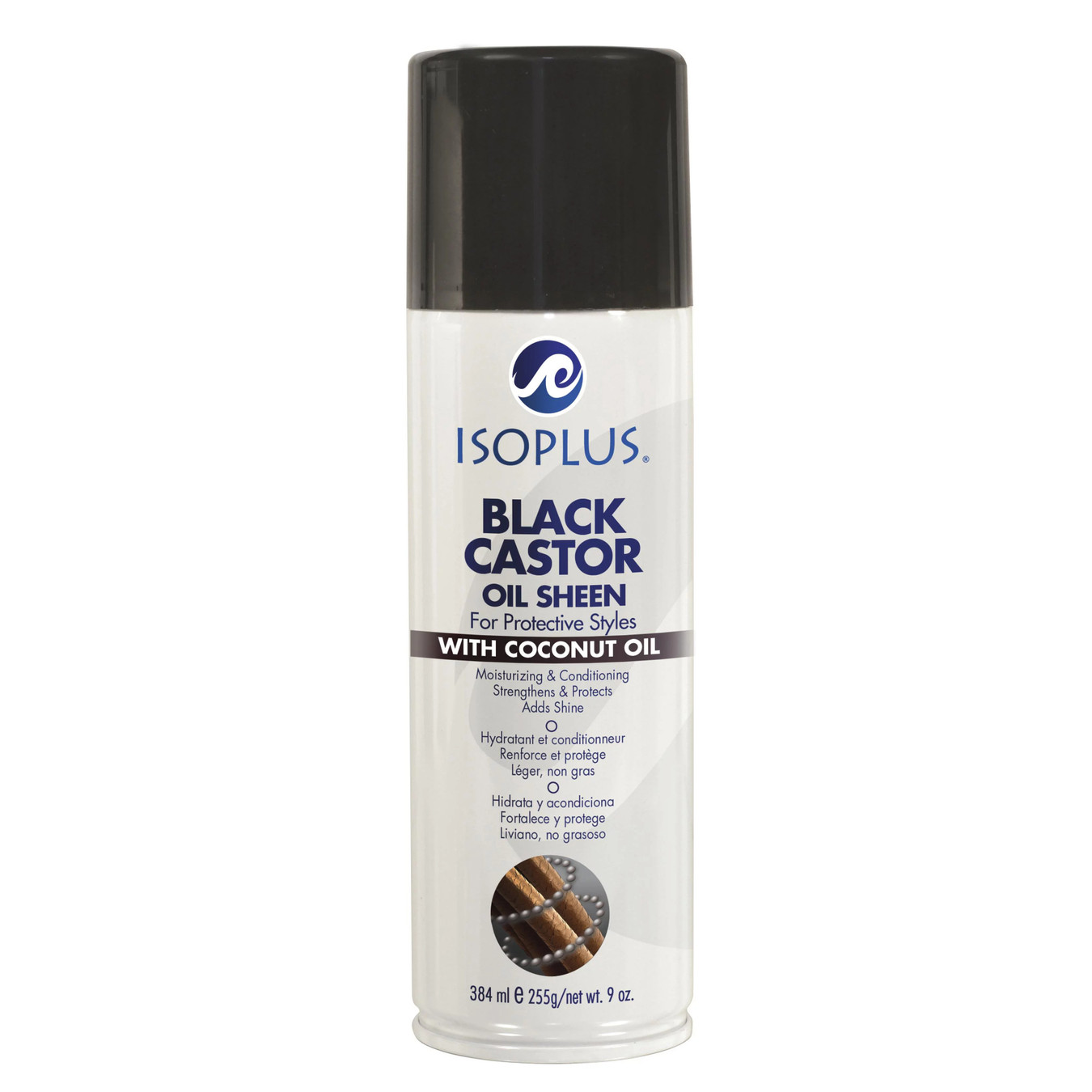 ISOPLUS Black Castor Oil Sheen Spray (9 oz)