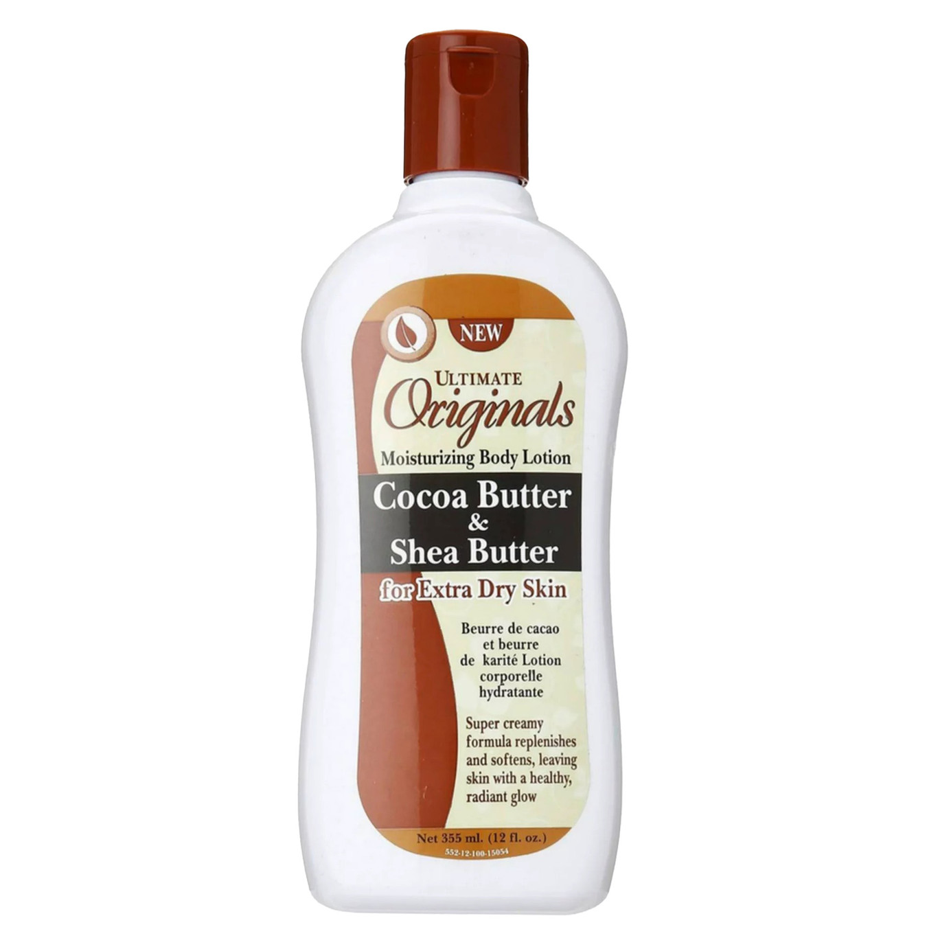 Africas Best Ultimate Originals Cocoa Butter & Shea Butter Moisturizing Body Lotion (12 oz)