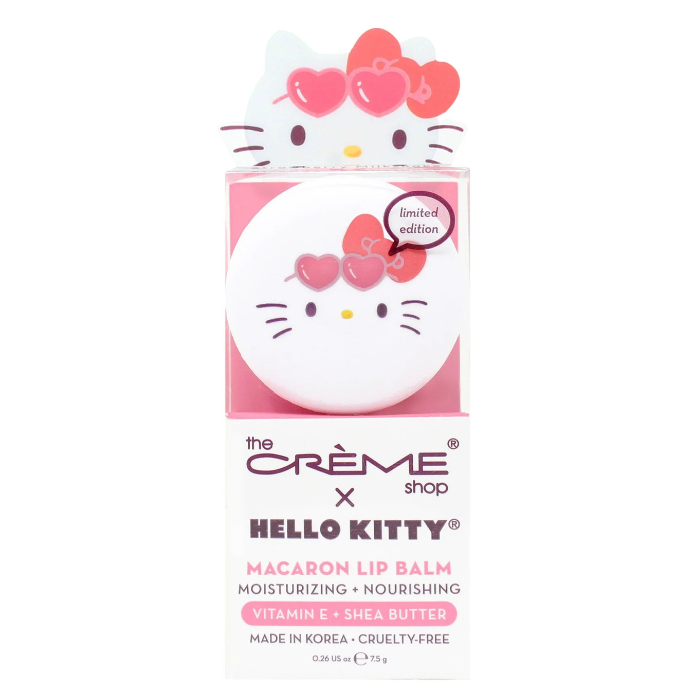 THE CREME SHOP X Hello Kitty Macaron Lip Balm - Strawberry Milkshake