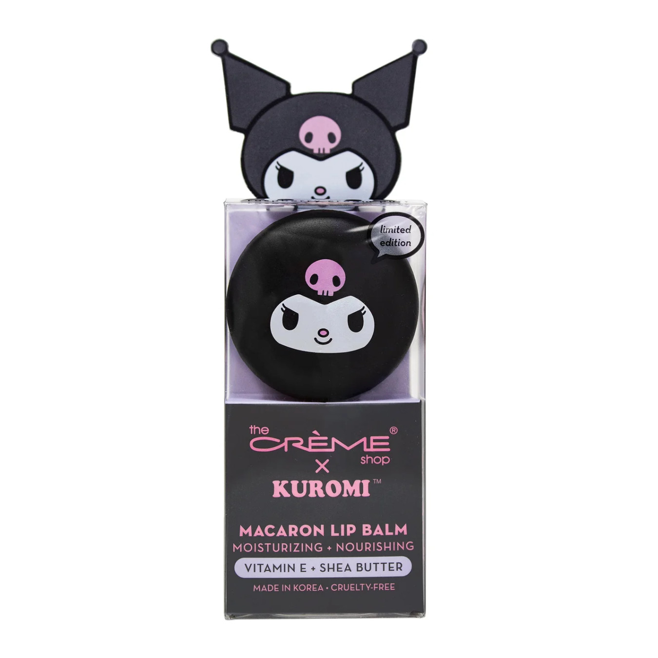 THE CREME SHOP X Kuromi Macaron Lip Balm - Raspberry Cream Puff