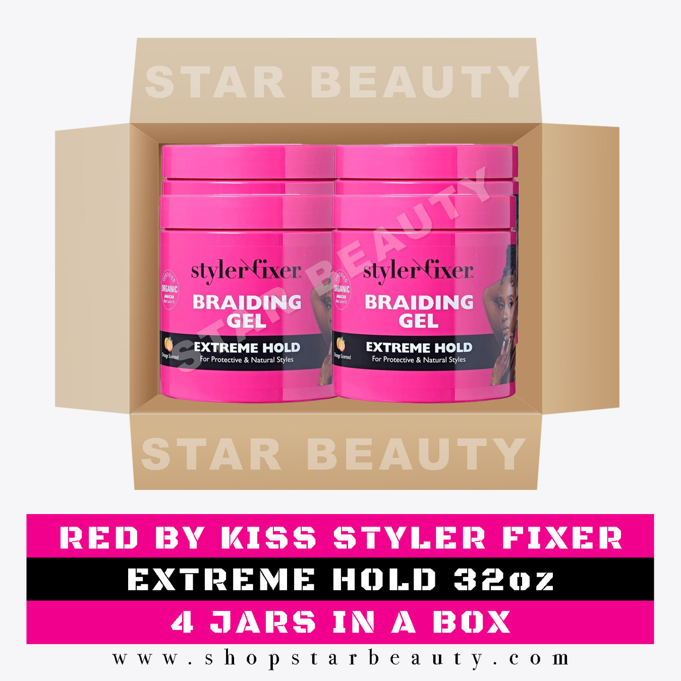 [BOX DEAL] RED by KISS Styler Fixer Extreme Hold 32oz (4/box)