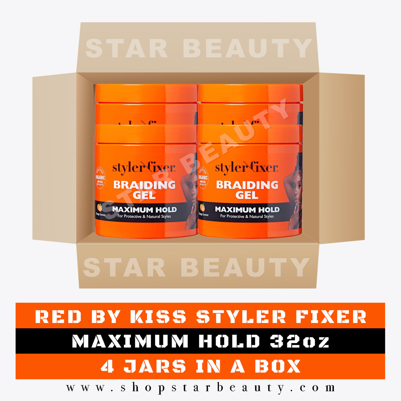 [BOX DEAL] RED by KISS Styler Fixer Maximum Hold 32oz (4/box)