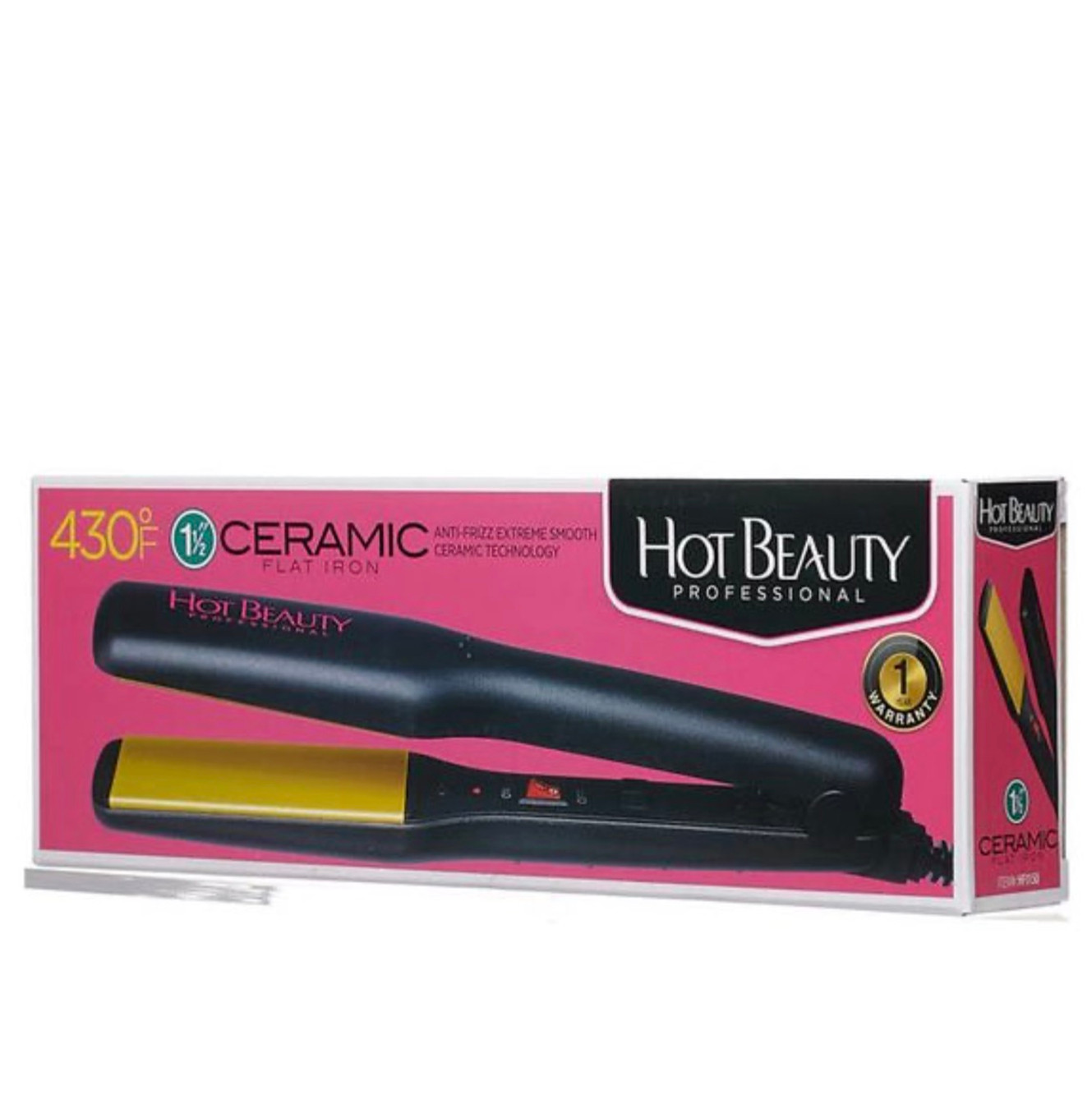 Hot Beauty Ceramic Flat Iron 1 1/2"