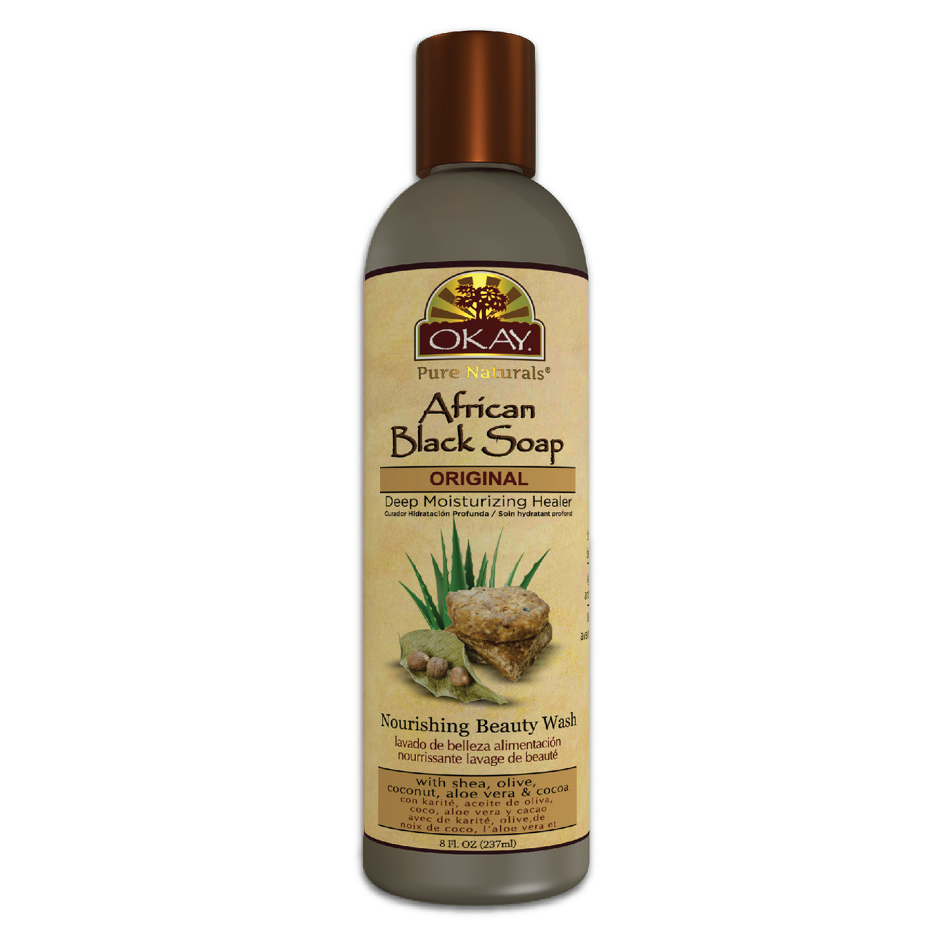 OKAY African Black Soap Liquid (8 oz)