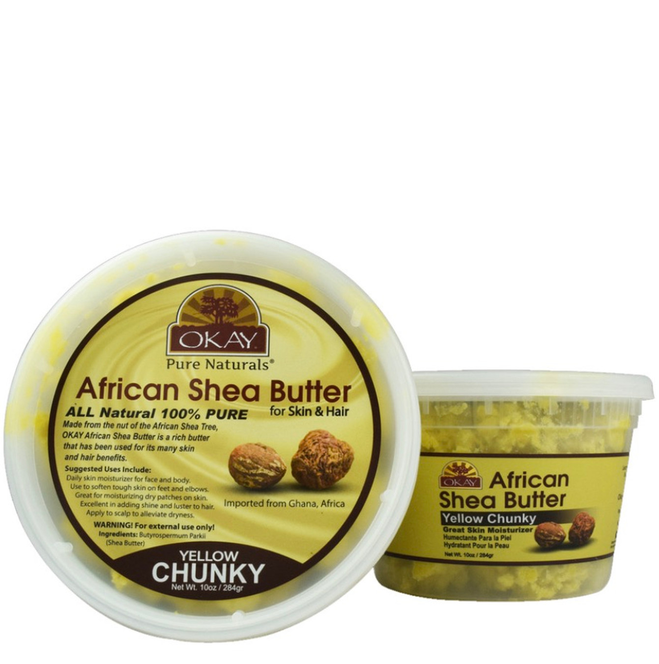 OKAY Shea Butter Jar Chunks Yellow (10 oz)