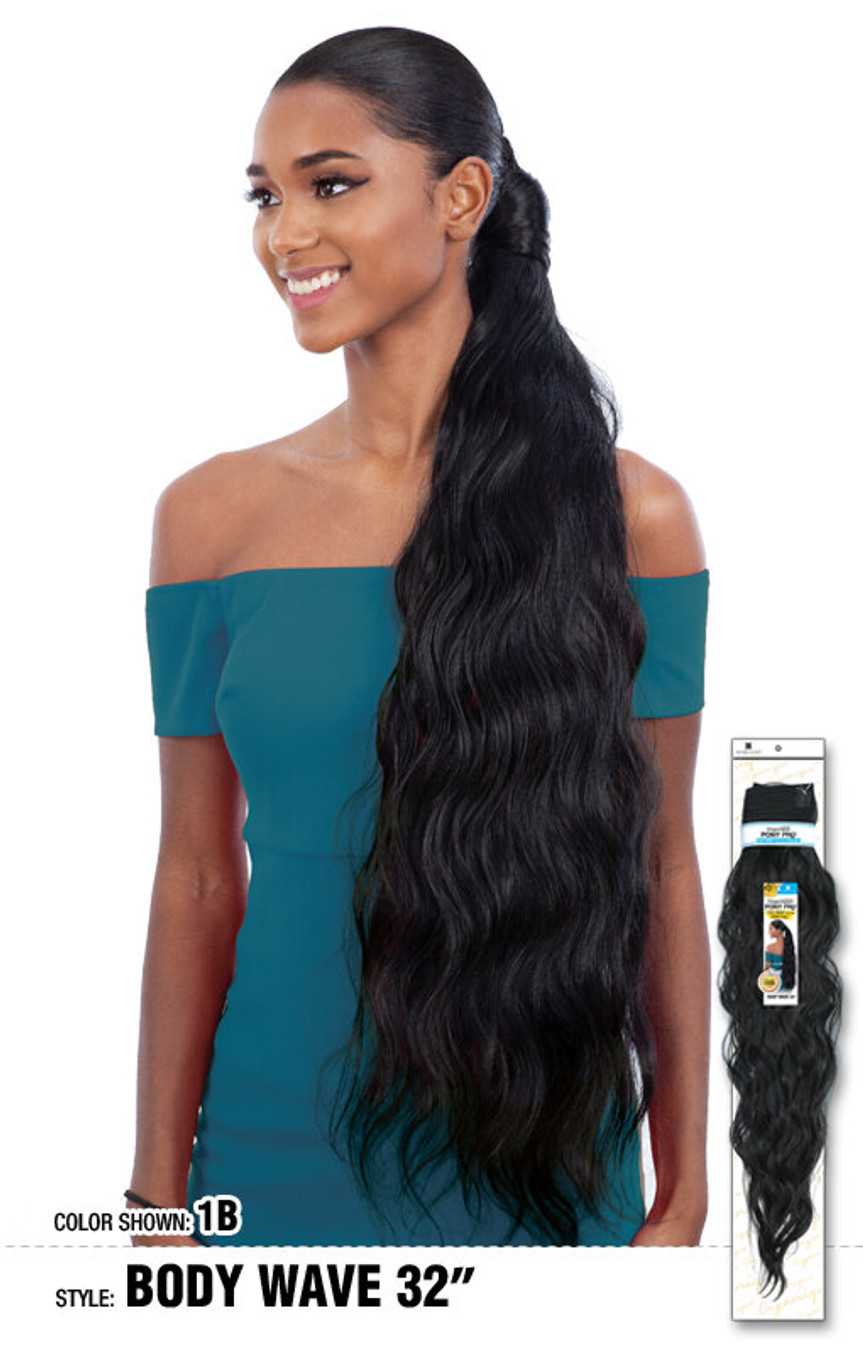 SHAKE N GO Organique Ponytail Pony Pro -BODY WAVE 32"