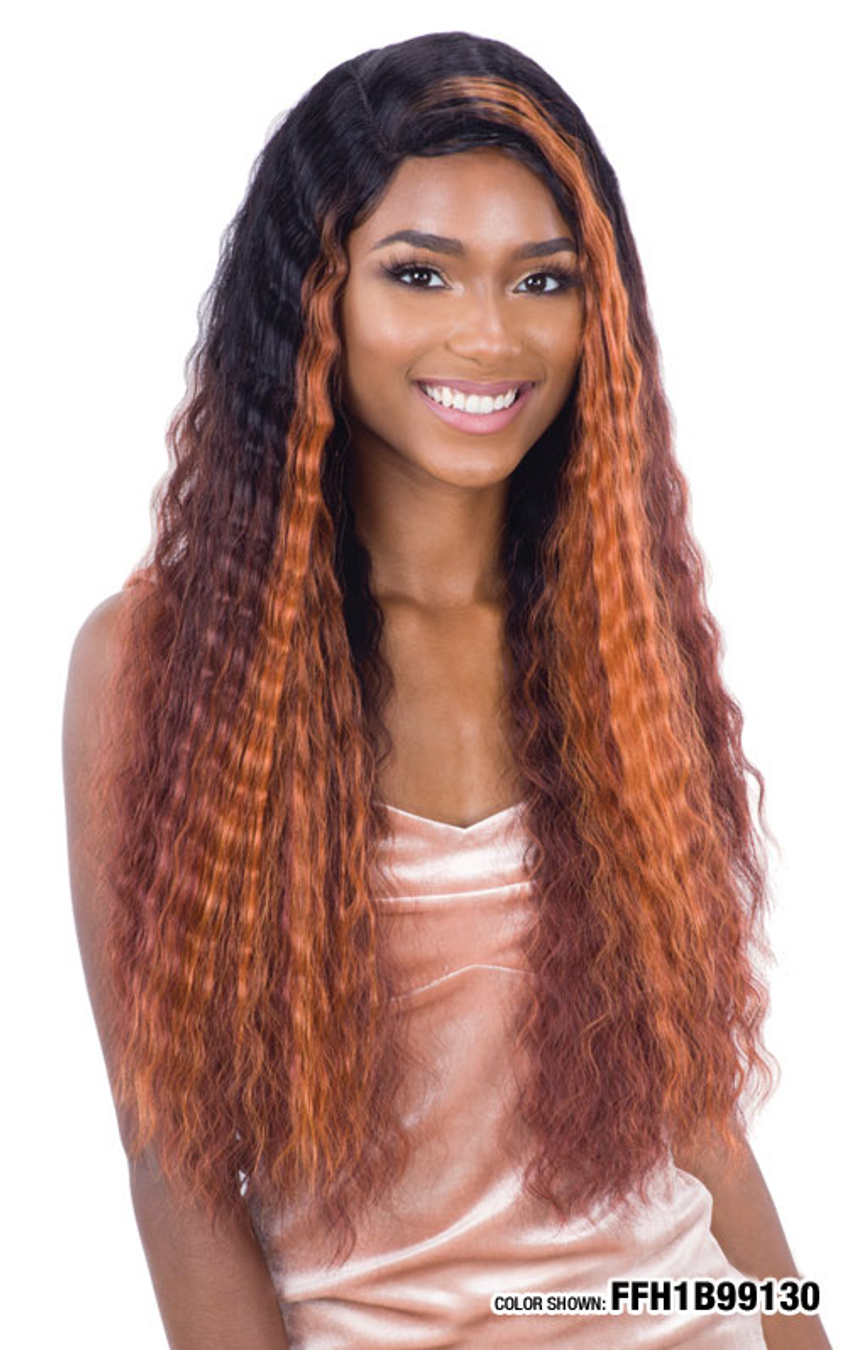 SHAKE N GO Freetress Equal Lace & Lace Synthetic Lace Front Wig - DEEP WAVER 002