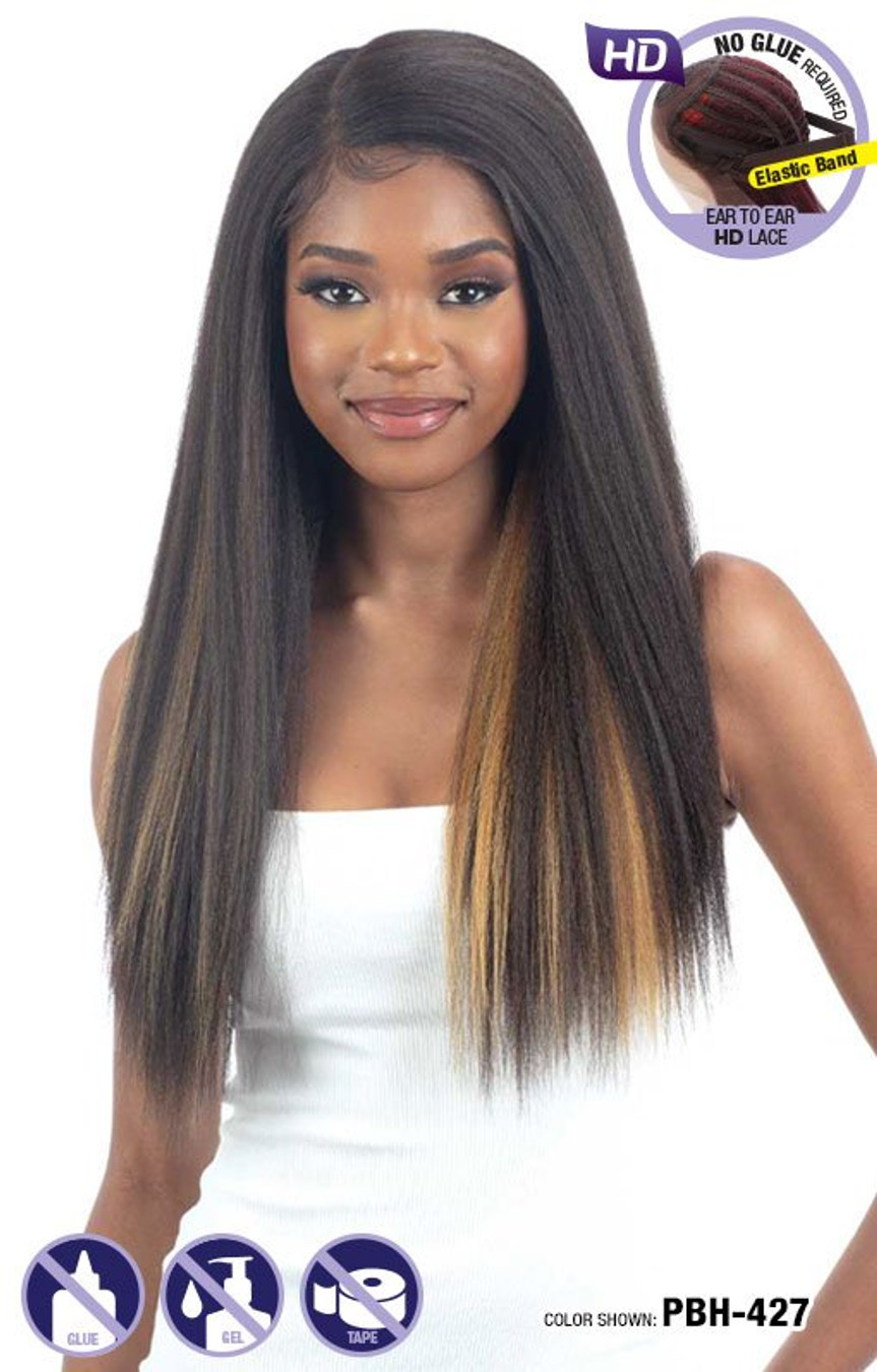 SHAKE N GO Synthetic Snatched Glueless Lace Wig - BLOW OUT