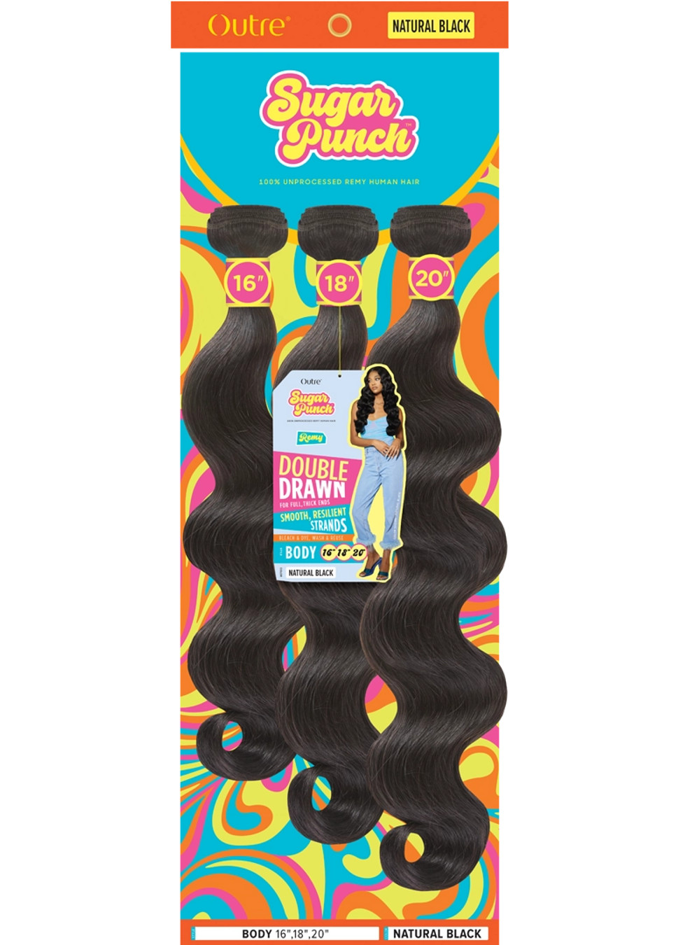 OUTRE 100 % Unprocessed Remy Human Hair Weave - Sugar Punch Body Multi Pack