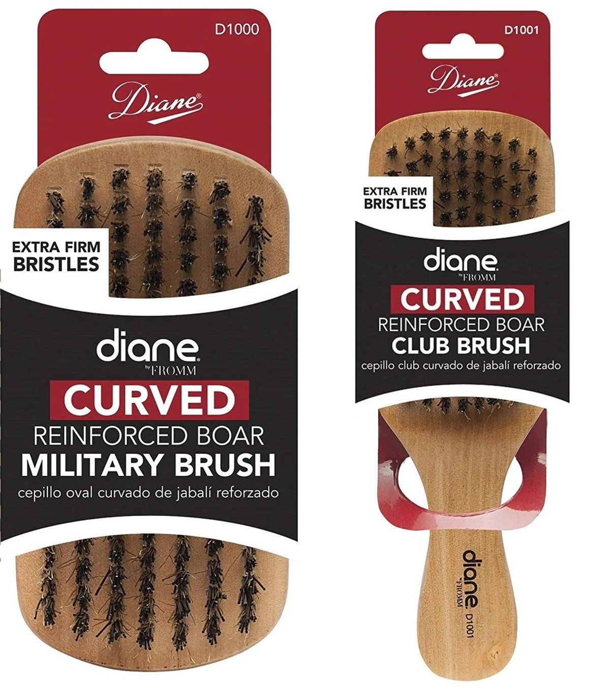 DIANE Curved Reinforced Boar Brush