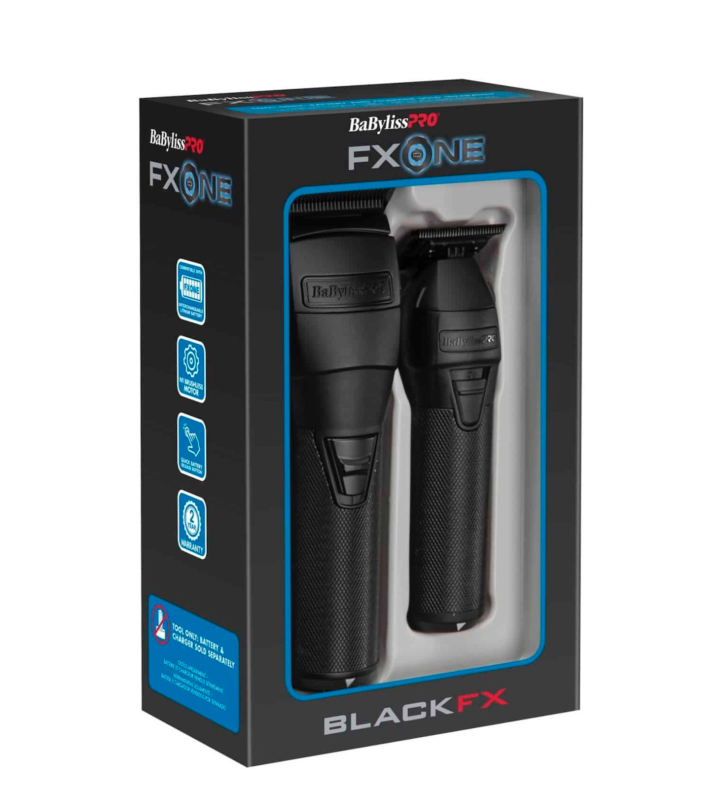 BaBylissPRO FXONE Matte Black Trimmer & Clipper PrePack