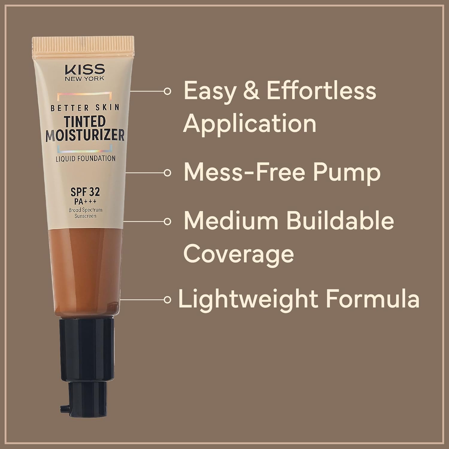 KISS Tinted Moisturizer with SPF 32 PA+++ (1.01 oz)