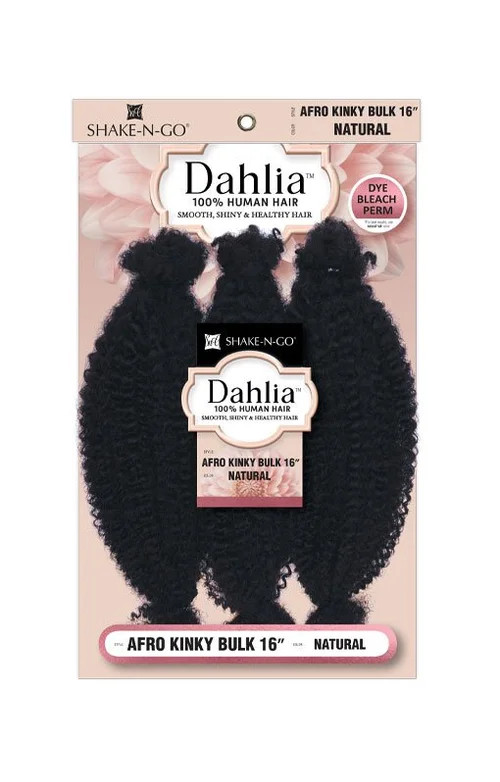 SHAKE N GO 100% Human Hair Bulk Braids DAHLIA - Afro Kinky Bulk 16