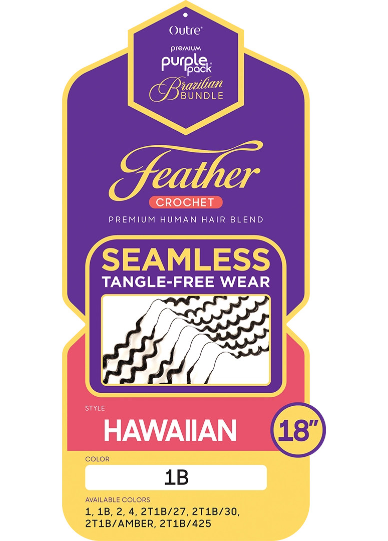 OUTRE Purple Pack Brazilian Feather Crochet - Hawaiian 18