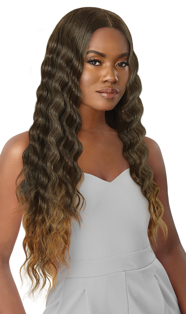 Outre Synthetic Crimp Wave HD Transparent Lace Front Wig ODESSA